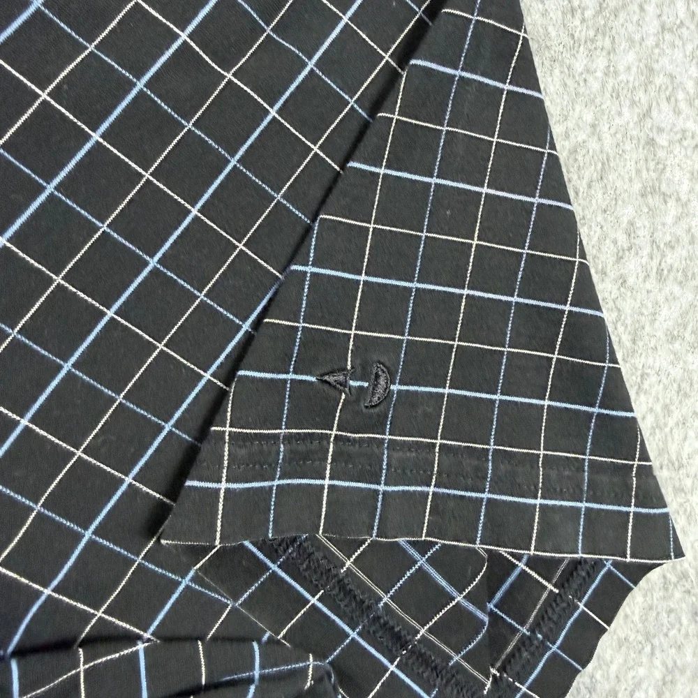 Grand Slam Polo Shirt Men XXL Performance Black Windowpane Check Golf Preppy VTG